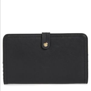 Sole Society Black Faux Leather Travel Wallet